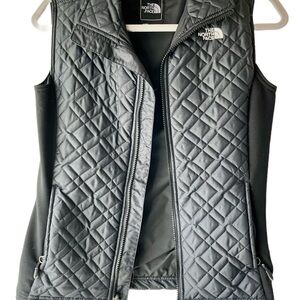 The North Face Women's Black Quilted Vest, Size S/P, Black